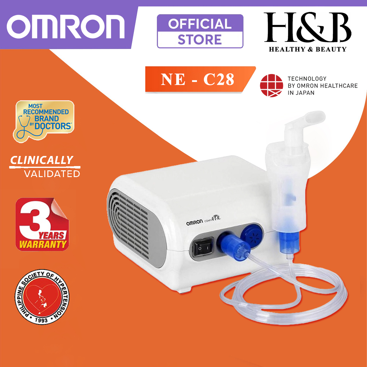 Máy Xông Mũi Họng, Khí Dung Omron NE-C28 | Điều Trị Các Bệnh Về Đường Hô Hấp Hiệu Quả