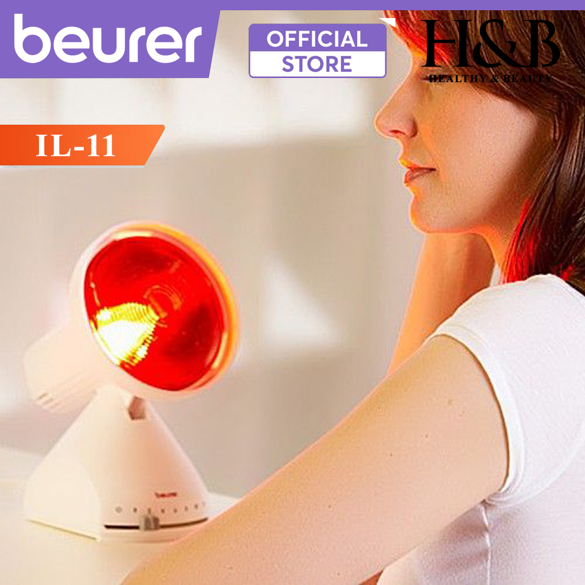 Đèn Hồng Ngoại Trị Liệu Beurer IL11 | Hỗ Trợ Giảm Đau Nhức Xương Khớp, Giãn Mạch, Làm Đẹp Da - Hình ảnh 4